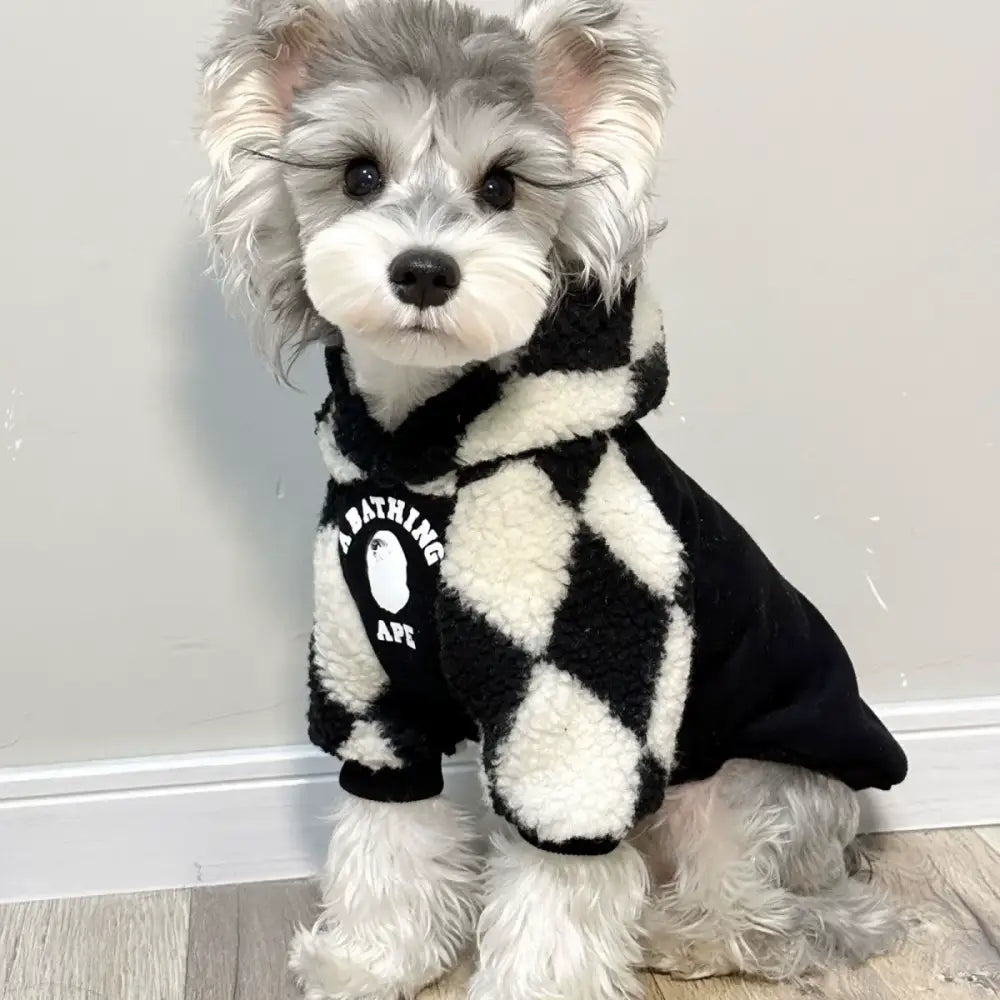 保温 加绒 厚手 ペット 犬服 秋冬用 小型犬 テディ ビション シュナウザー 毛が抜けない ID3023 写真通り / S