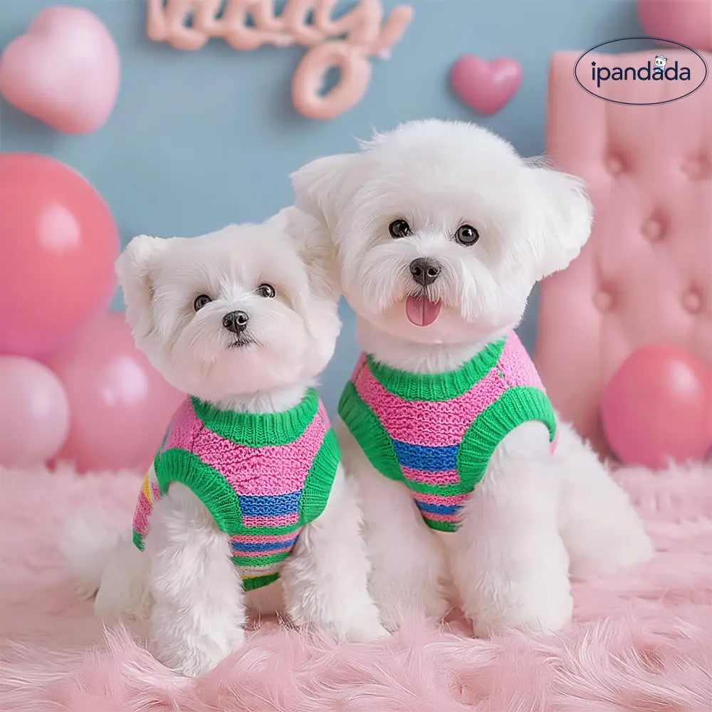 保温 ニット セーター ペットウェア ウエストハイランド ホワイトテリア ビション フリーゼ テディ ヨークシャーテリア ベスト ID4143