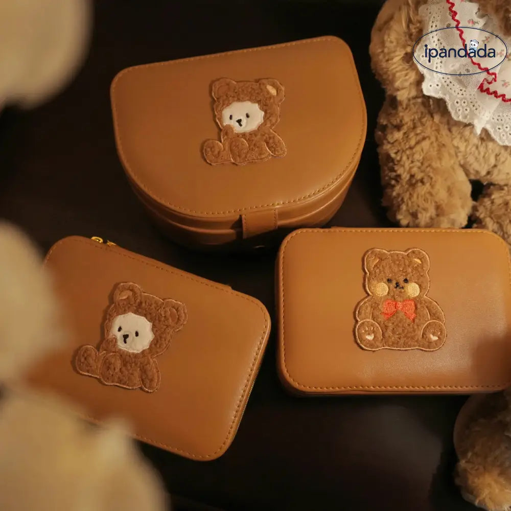 ID1199 ベア デザイン ジュエリー収納ボックス 女性用 リング ネックレス ピアス収納 かわいい プレミアム 多機能 コンパクト おしゃれ インテリア雑貨＞収納雑貨