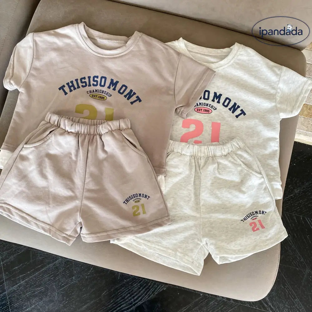 ID1744 ベビー服 子供服 セットアップ 上下セット 半袖 男の子 女の子 ベビー キッズ 夏 夏服 子ども 子供 おしゃれ かわいい セパレート 韓国 韓国ベビー服 綿 コットン 80 90 100 110 120