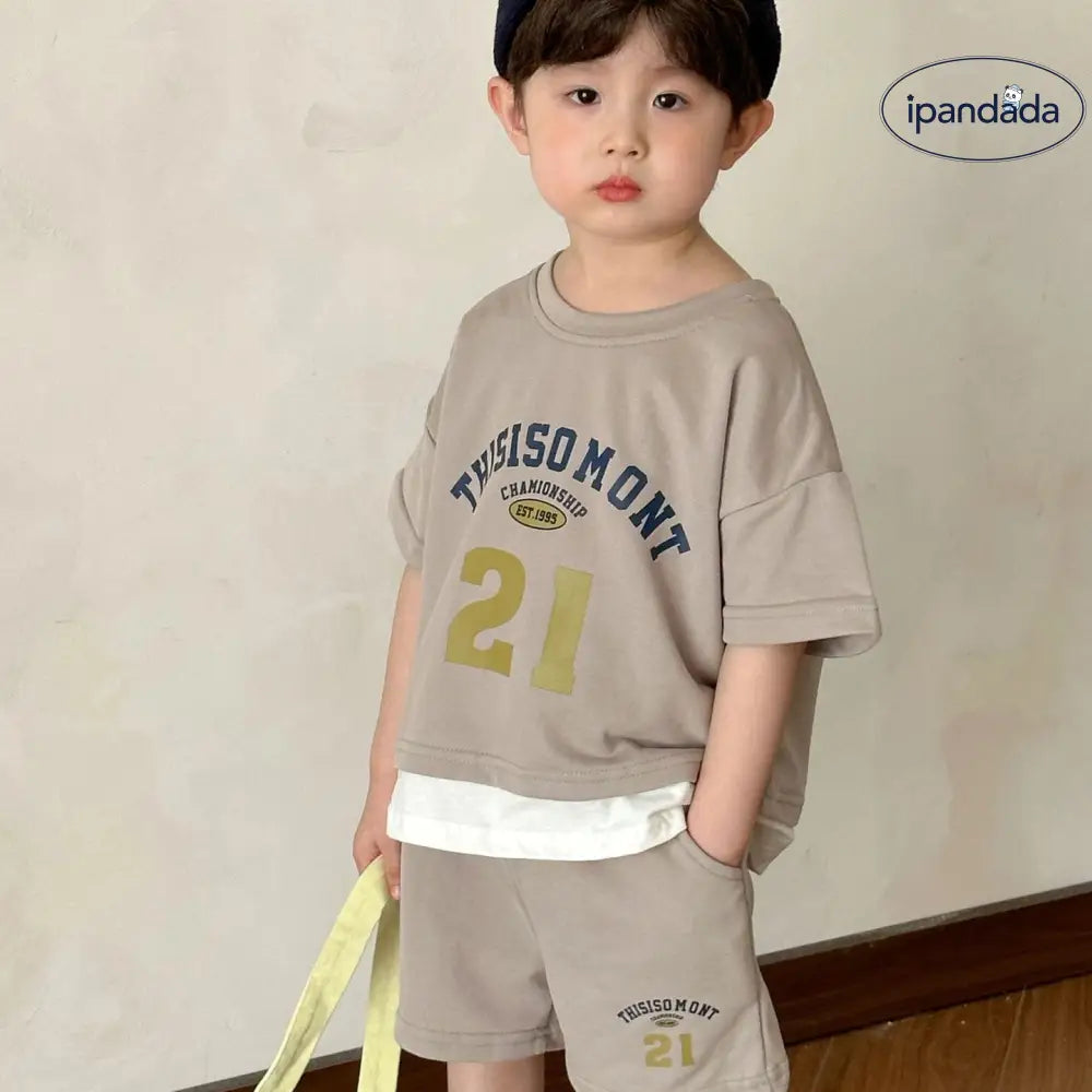 ID1744 ベビー服 子供服 セットアップ 上下セット 半袖 男の子 女の子 ベビー キッズ 夏 夏服 子ども 子供 おしゃれ かわいい セパレート 韓国 韓国ベビー服 綿 コットン 80 90 100 110 120