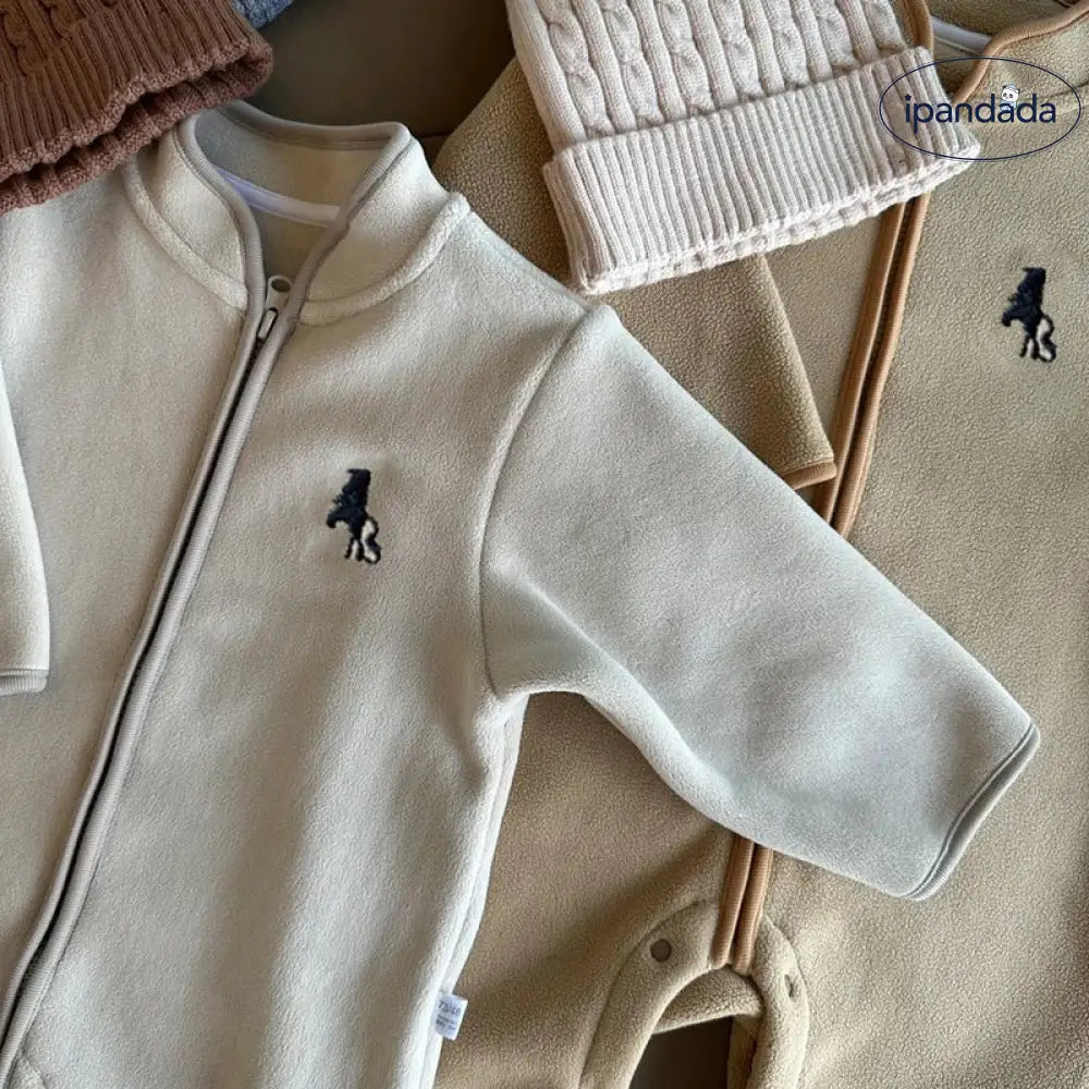 ベビー ロンパース 裏起毛 フリース 秋冬 あったか 前開き 新生児 赤ちゃん 冬用 プレゼント クリスマスプレゼント クリスマスギフト 人気 ギフト ID3610