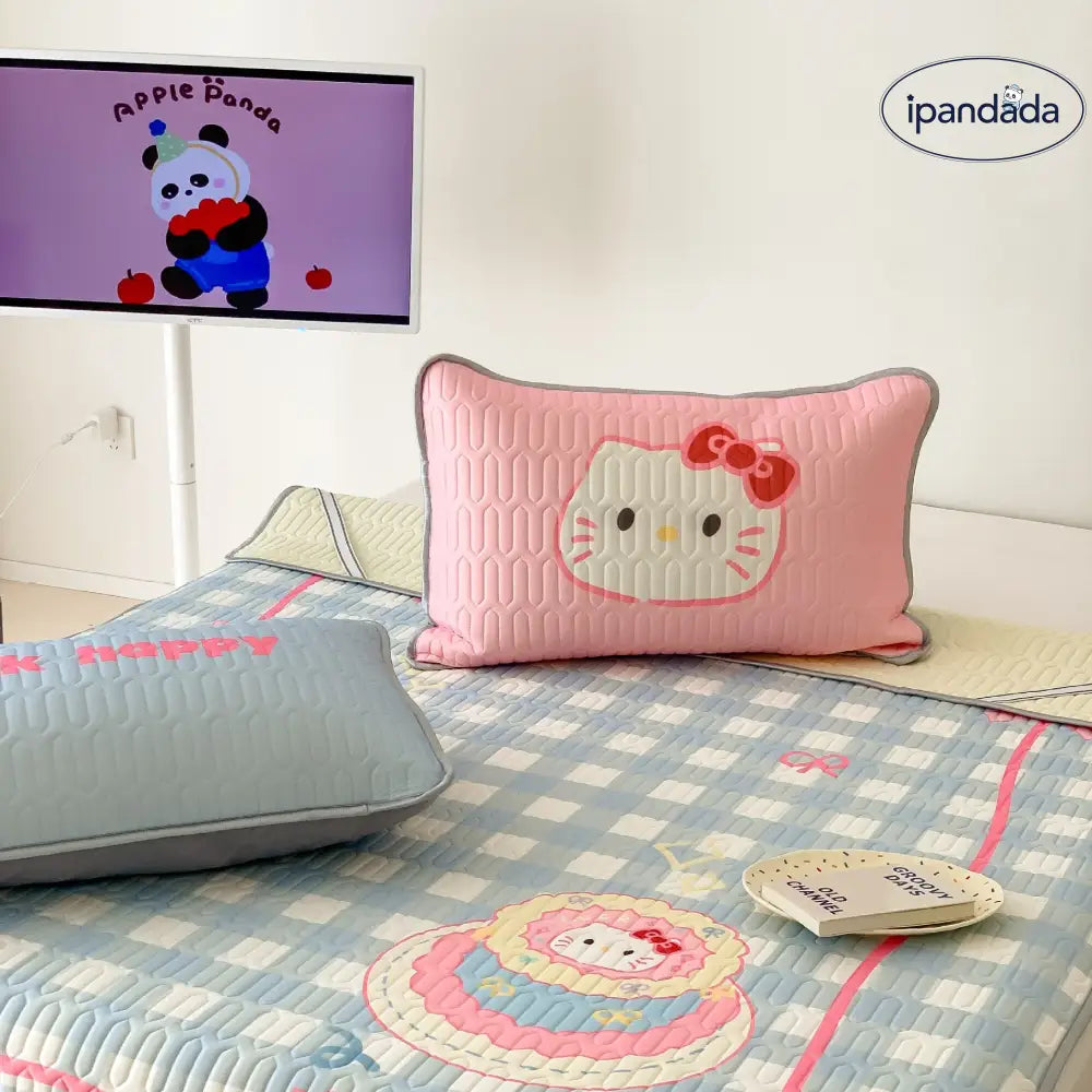 ID769 ベッドパッド 夏 新作 かわいい ソフトクッション 枕カバー ケーキ 猫 プリント ラテックス クールマット シングル ダブル 対応 通気性抜群 快適 折り畳み可能 エアコン対応 薄型 涼感 インテリア ホームウェア