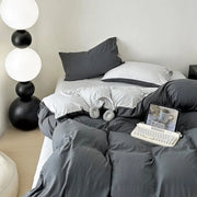 ID1090 グレー / 1.5m（掛けカバー180*220 + フラットシーツ230*250 + 枕カバー2個） 寝具＞寝具セット