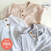 ID775 ボタン 半袖パジャマ 子供服 キッズ ルームウェア 寝巻 上下セット 女の子 男の子 韓国風 セットアップ 子供 上下セット おしゃれ 子供服 ベビー＆キッズ＞キッズ