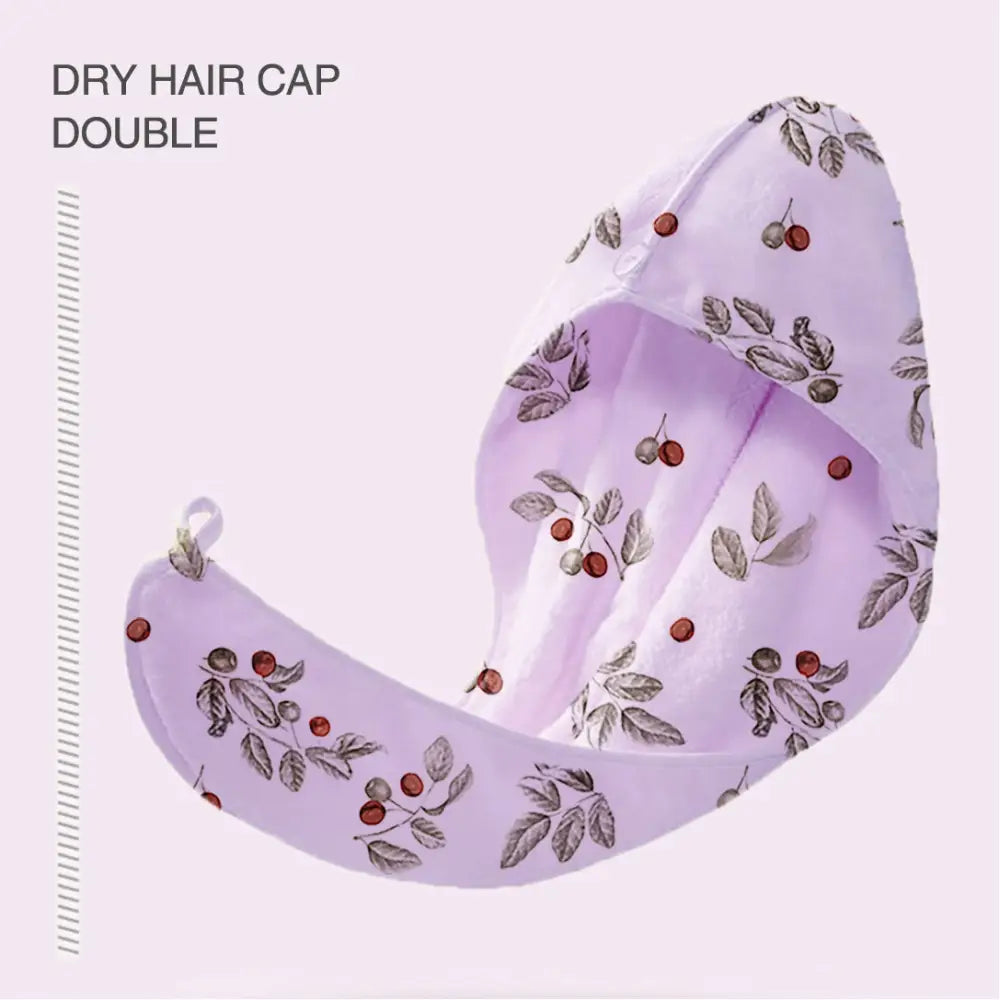 超吸水 速乾 ヘアドライキャップ レディース 新作 秋冬 可愛い ヘアタオル バスキャップ 厚手 ヘアキャップ 髪の保護 ID2051 パープル インテリア雑貨>ファッション雑貨