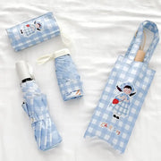 ID1728 超軽量 オート開閉 晴雨兼用 ミニ傘 小学生～大人用 ポケットイン 紫外線99%カット UPF50+ かわいい 耐風設計 収納袋付き