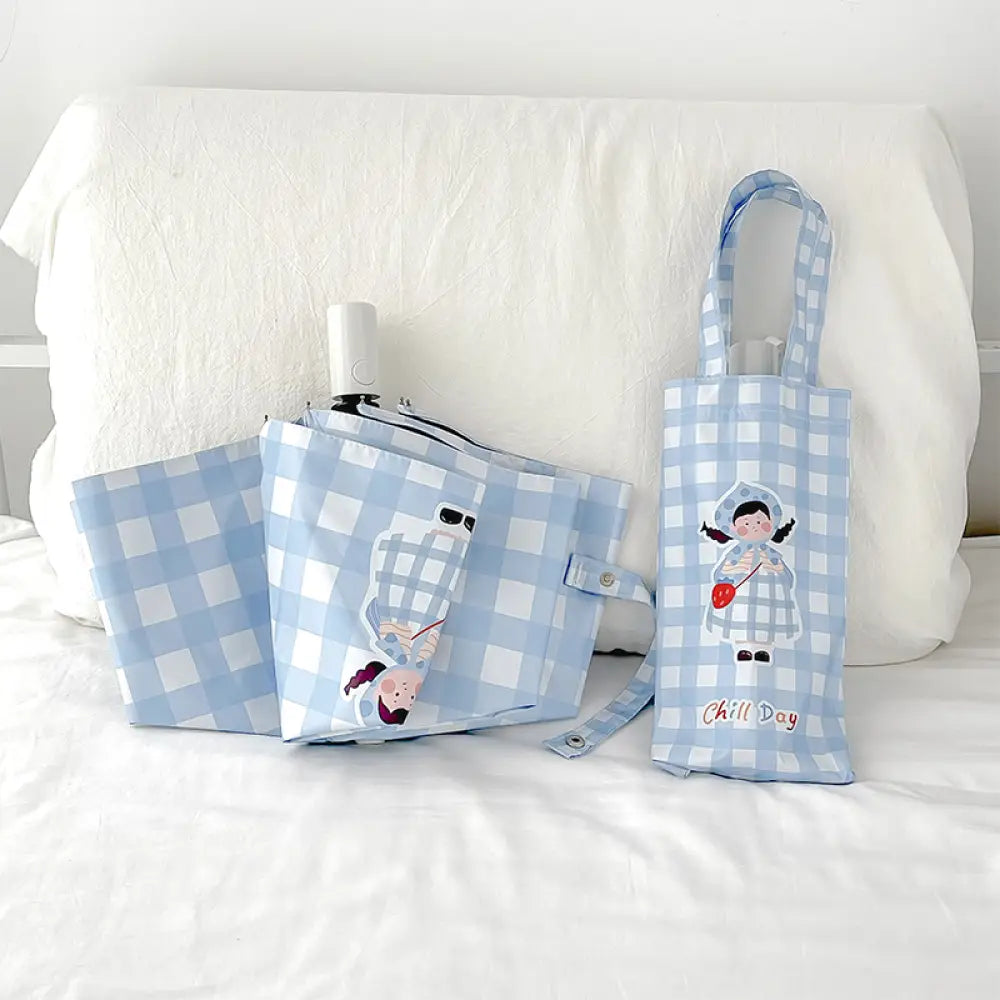 ID1728 超軽量 オート開閉 晴雨兼用 ミニ傘 小学生～大人用 ポケットイン 紫外線99% カット UPF50 + かわいい 耐風設計 収納袋付き ブラック インテリア雑貨>ファッション雑貨