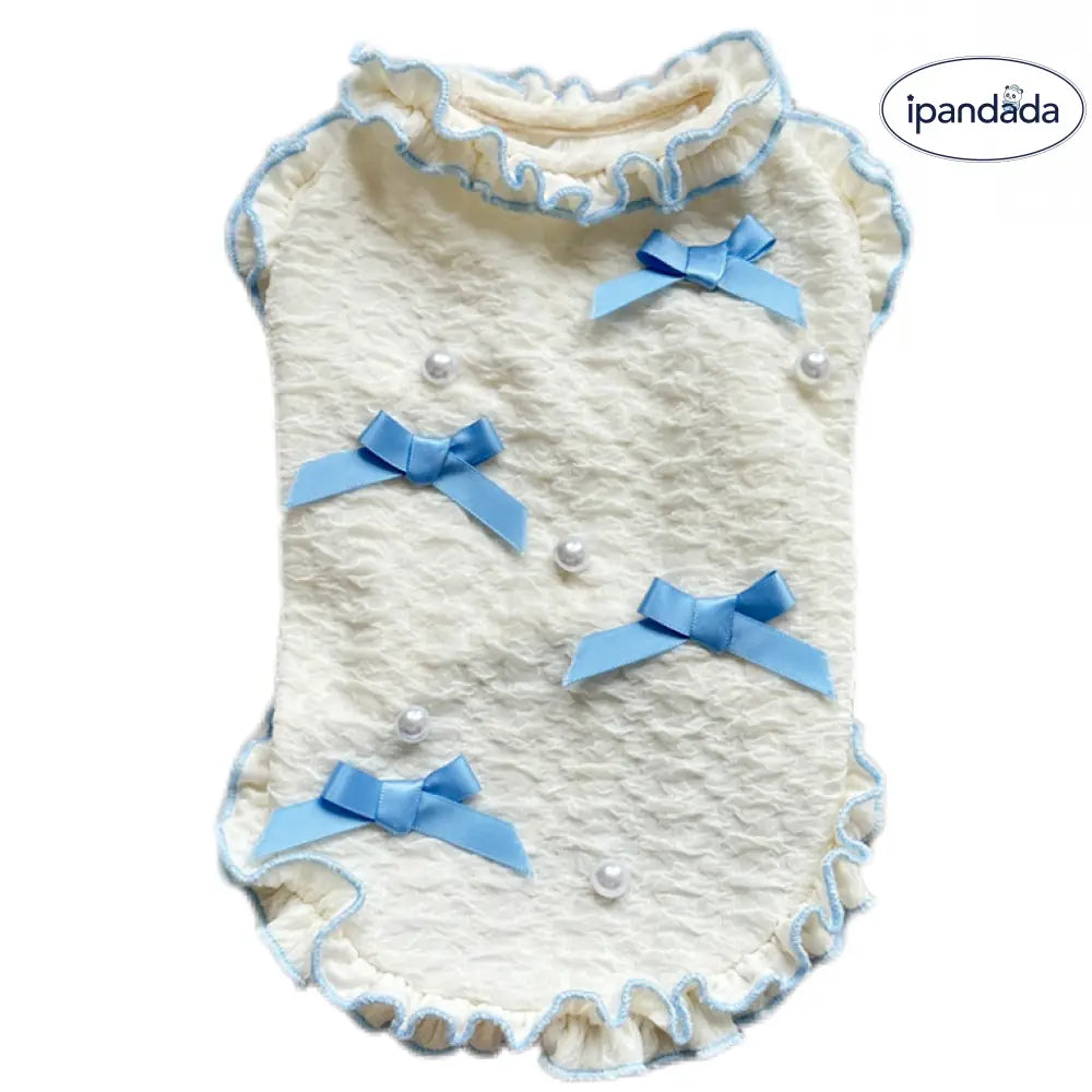 犬服 タンクトップ フリル お散歩楽々 二色 袖なし 可愛い 女の子 トイプードル チワワ マルチーズ 洋服 リボン お旅行 お出掛け ペット用品＞ウェア