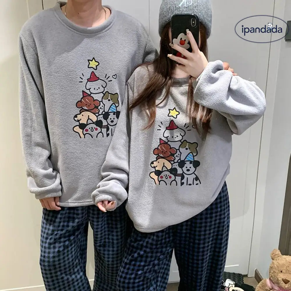 チェック ビーズファー カップル パジャマ レディース 秋冬 厚手 キャラクター 珊瑚フリース メンズ ホームウェア セットアップ 暖かい 柔らかい 保温 快適 おしゃれ ルームウェア 自宅用 リラックス 着心地 ナチュラル ゆったり ID2697