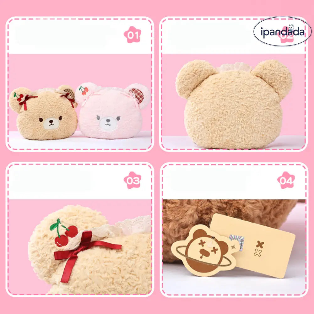 チェリーベア 抱き枕 ぬいぐるみ 可愛い クッション お昼寝枕 ギフト 子供用 かわいい ID3357