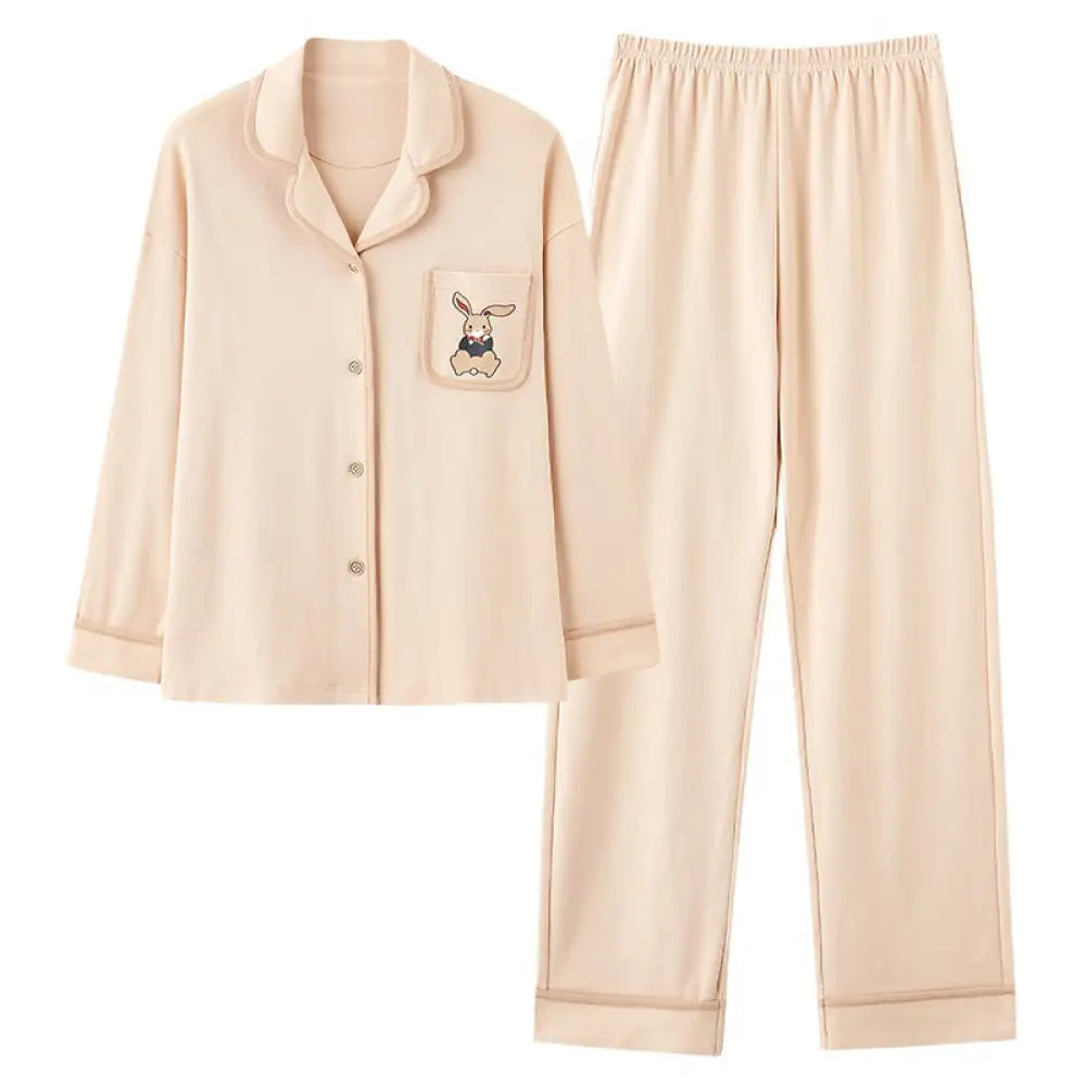 春秋 カップル パジャマ 長袖 女性 男性 可愛い ホームウェア 秋冬 男性セット ID4084 写真通り / レディースＭ