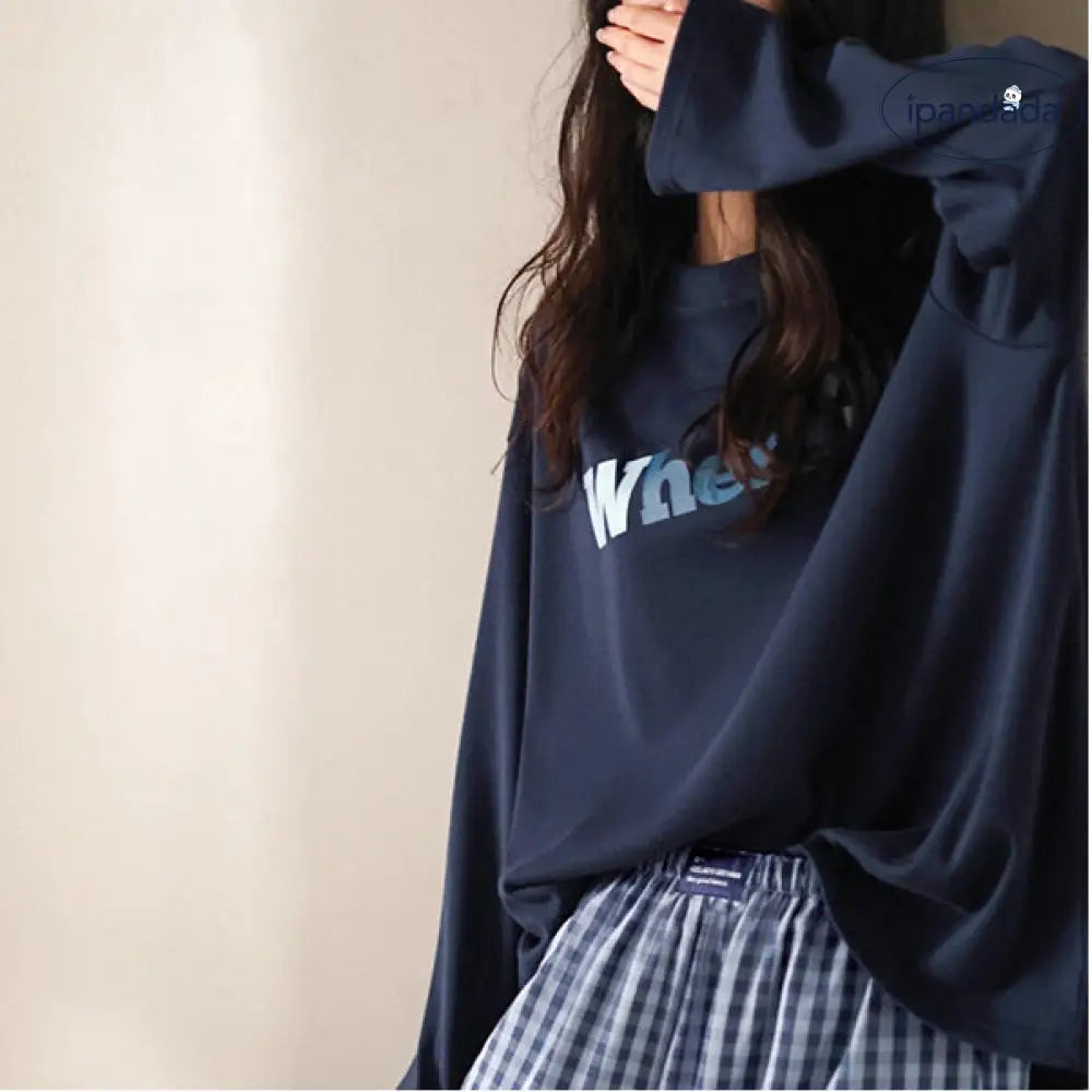 春秋 新作 女性用 パジャマ 柔らかい コットン 長袖 ルームウェア チェック柄 パンツ 大きいサイズ 学生 外出可能 カジュアル セット ID2361