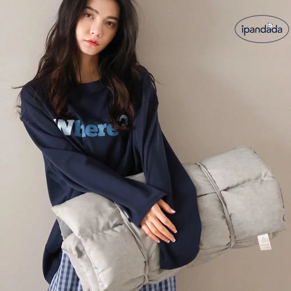 春秋 新作 女性用 パジャマ 柔らかい コットン 長袖 ルームウェア チェック柄 パンツ 大きいサイズ 学生 外出可能 カジュアル セット ID2361