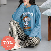 春秋 新作 パッド付き パジャマ レディース カートゥーン かわいい ルームウェア セットアップ ID4468