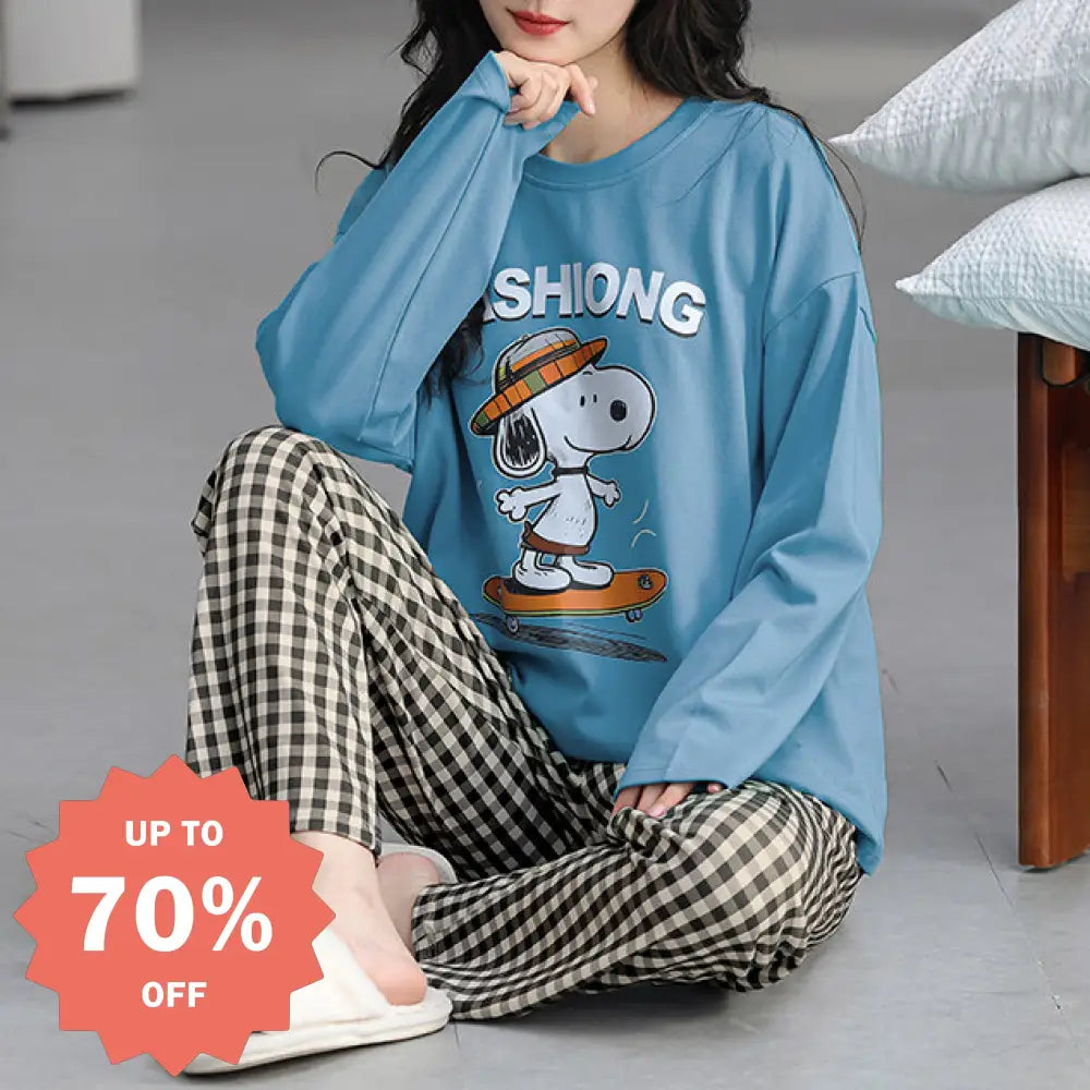 春秋 新作 パッド付き パジャマ レディース カートゥーン かわいい ルームウェア セットアップ ID4468