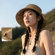 ID1438 春夏用 紫外線防止 日よけ帽子 男女兼用 フィッシングハット アウトドア 登山用 防水 通気性 大きなつば
