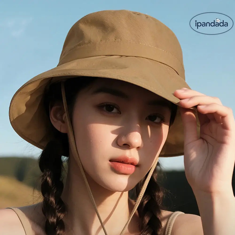 ID1438 春夏用 紫外線防止 日よけ帽子 男女兼用 フィッシングハット アウトドア 登山用 防水 通気性 大きなつば