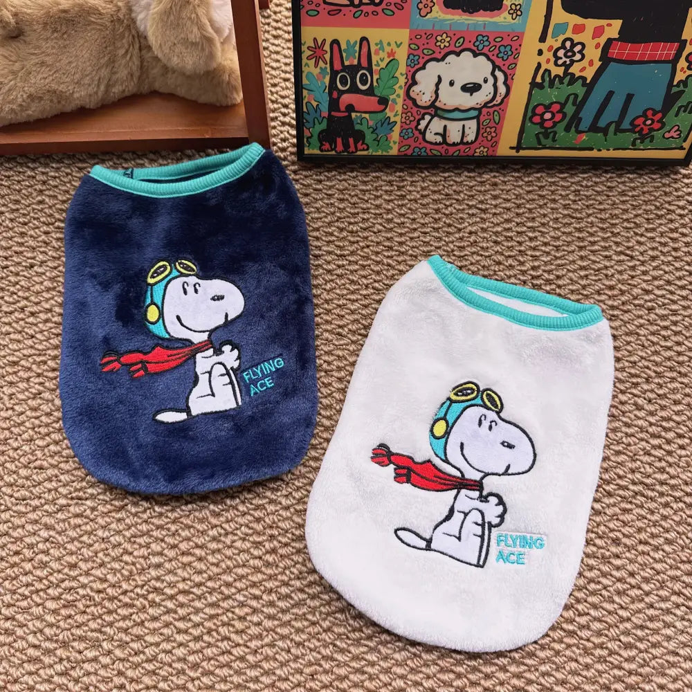刺繍 秋用 冬用 保温 ペット用 犬 猫 フリース テディベア ビション・フリーゼ 子犬用 かわいくて 快適 ID3558