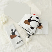 ID1541 可愛いパンダの傘 晴雨兼用 日焼け防止 紫外線カット傘 レディース 全自動 日除け傘 小清新 折りたたみ傘 耐風