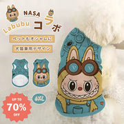labubu × NASA コラボ ペットウェア かわいい 犬 猫用 ベスト ゴールデンレトリバー トイプードル ポメラニアン 夏用 メッシュ 通気性 快適 柔らかい インスタ映え 人気款 ID1003 ペット用品＞ウェア