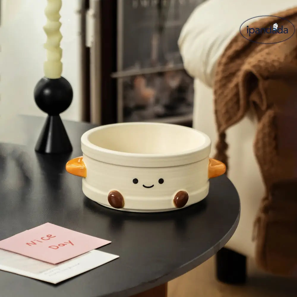 ID1198 デコレーショントレイ クリーム風 玄関 鍵・小物収納 セラミック かわいい おしゃれ プレミアム 北欧風 防汚 滑り止め 多機能 省スペース 陶器製収納ボックス（単品） インテリア雑貨＞収納雑貨