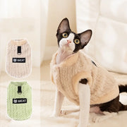 デヴォンキャット コート 秋冬 保温 ミンクファー ノースリーブ 子猫用 二足歩行 ペット服 ID3266