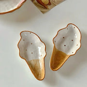 ディッシュ インスタ風 アイスクリーム 可愛い ディップ皿 家庭用 陶器 スナック皿 デザート皿 ID3622 写真通り