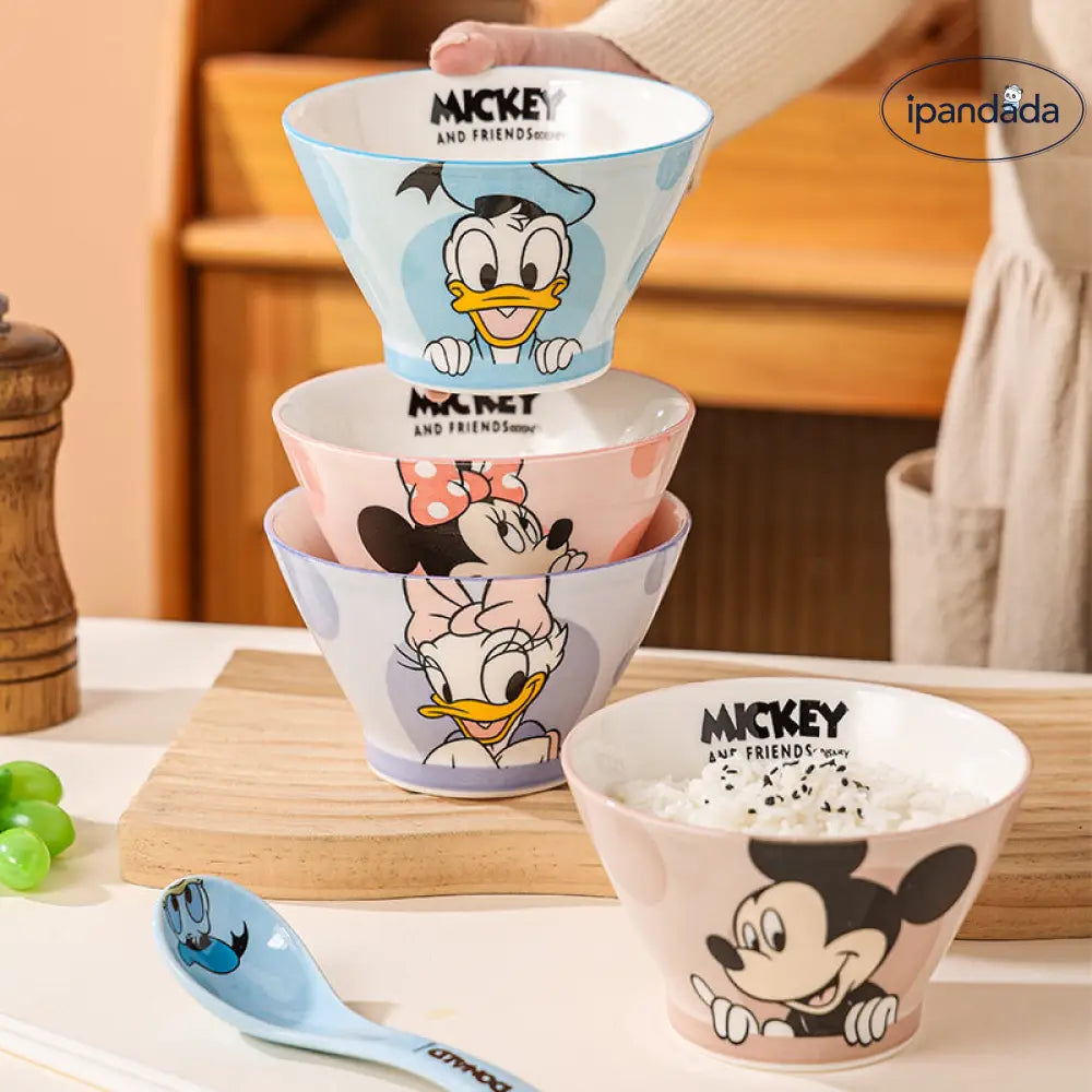 ディズニー ミッキーボウル グレーズド セラミック ボウル 可愛い 家庭用 カップル用 ID3620