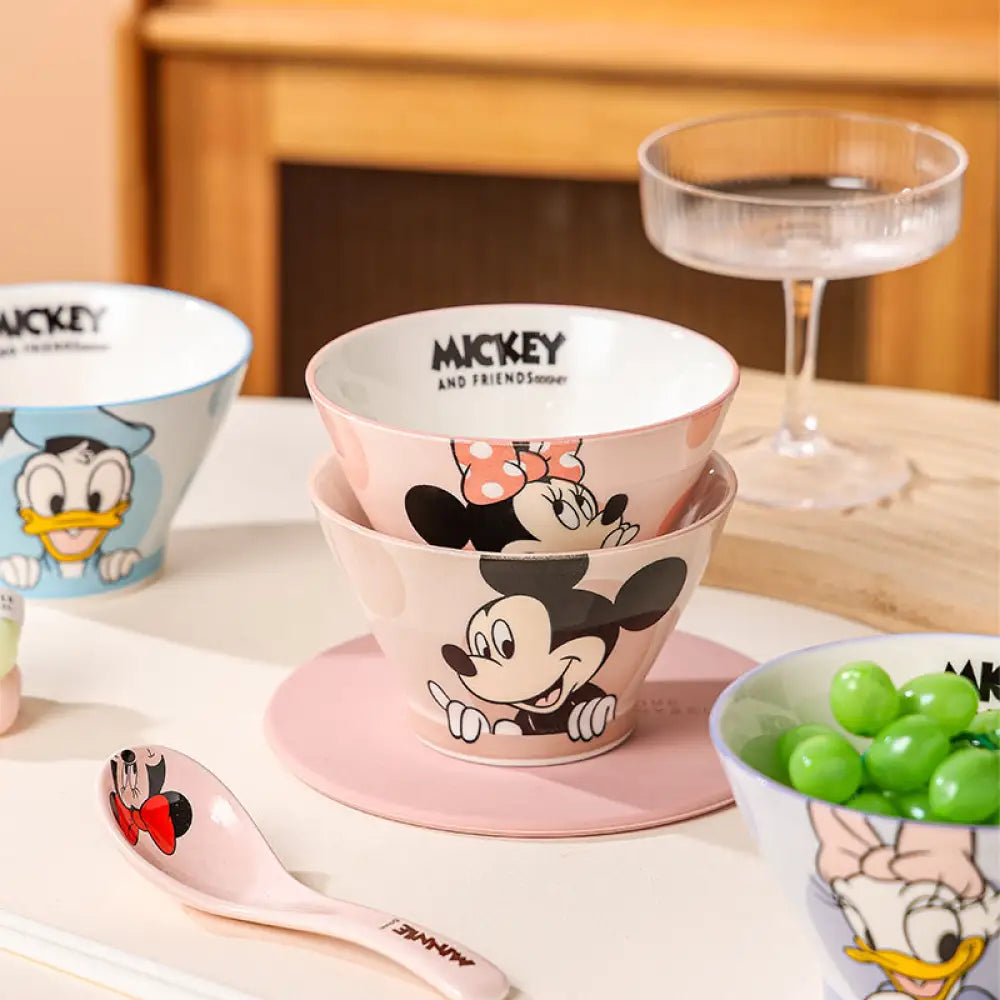 ディズニー ミッキーボウル グレーズド セラミック ボウル 可愛い 家庭用 カップル用 ID3620