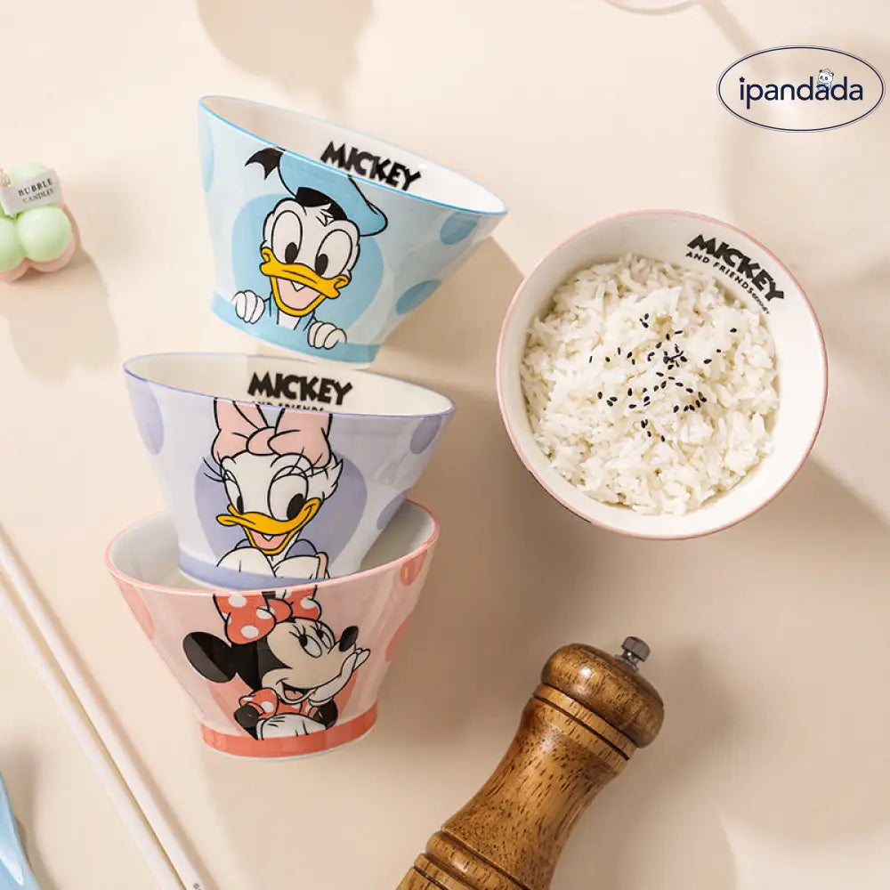 ディズニー ミッキーボウル グレーズド セラミック ボウル 可愛い 家庭用 カップル用 ID3620