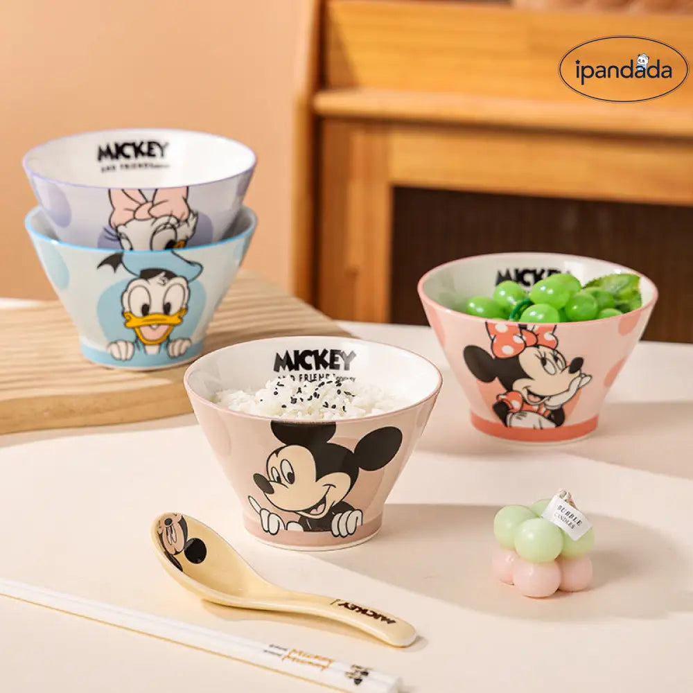 ディズニー ミッキーボウル グレーズド セラミック ボウル 可愛い 家庭用 カップル用 ID3620