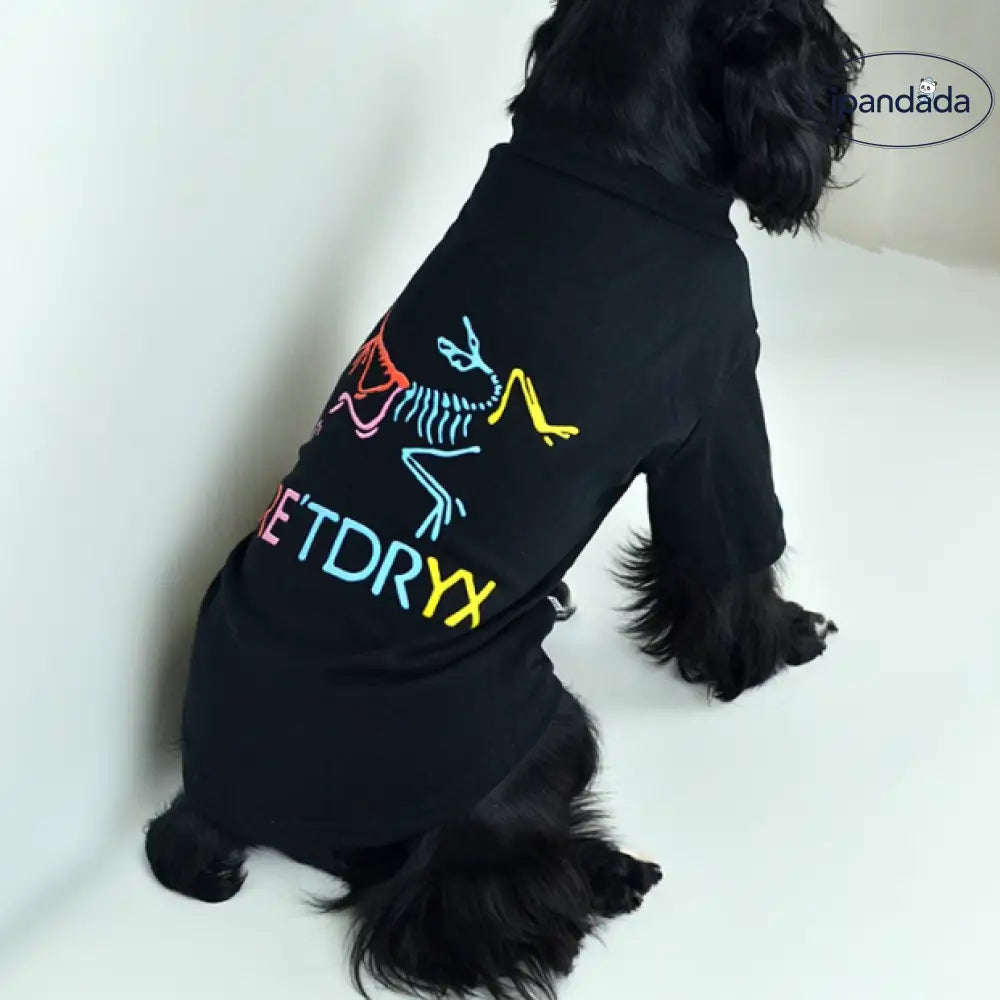 ドッグウェア カットソー 袖あり ハイネック 犬の服 犬用 ペット服 小型犬 英字柄 シンプル おしゃれ カジュアル ペット用品＞ウェア