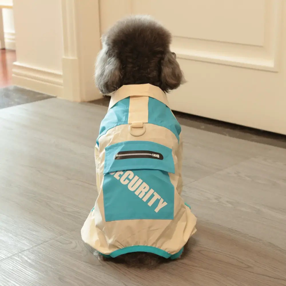 ドッグウェア 可愛い ペット 服 犬服 春用 お散歩 かっこいい かわいい アウトドア 防水 ポケット付き 小型犬 ビション テディ 薄手 ペット服 ID4587 ブルー / S ペット用品＞ウェア