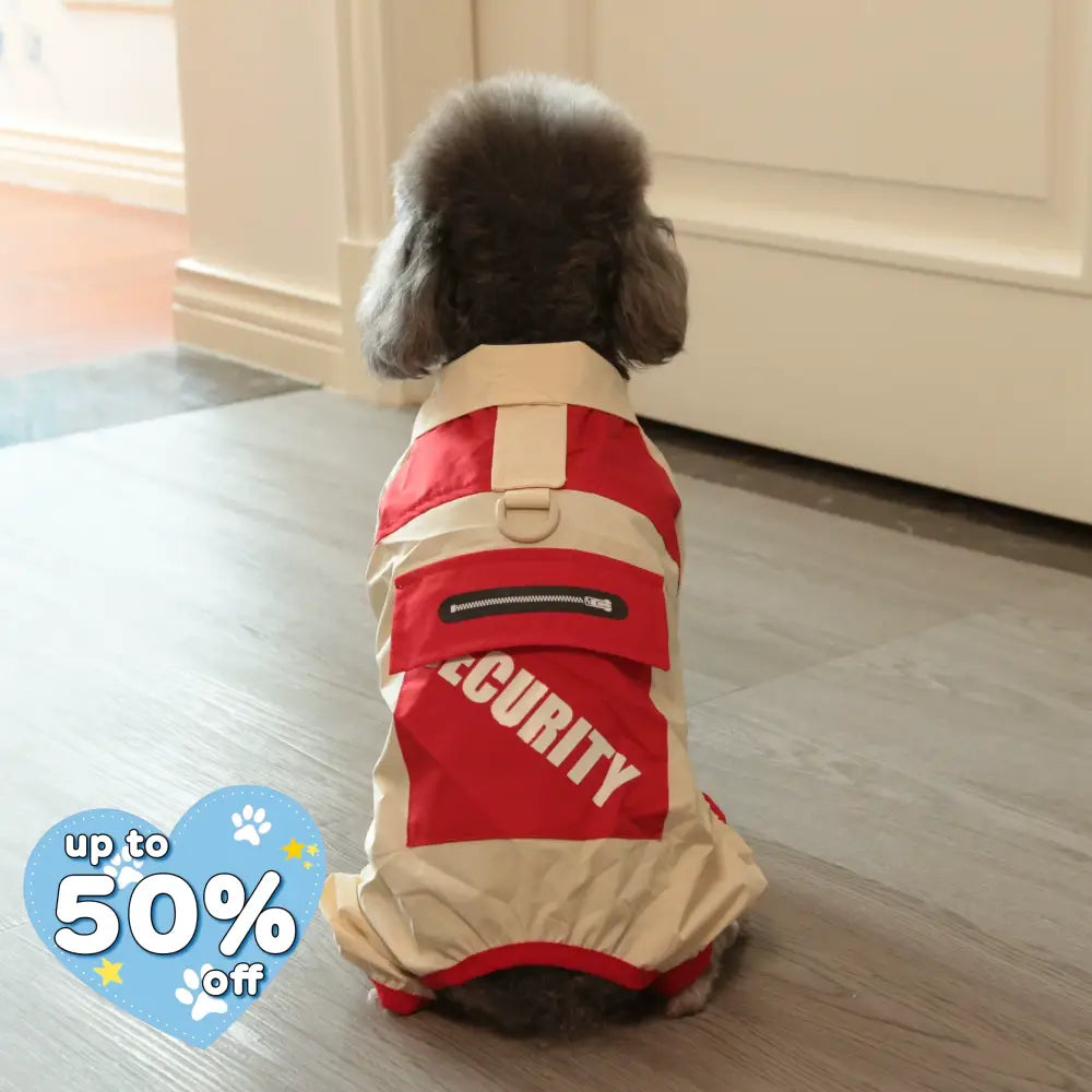 ドッグウェア 可愛い ペット 服 犬服 春用 お散歩 かっこいい かわいい アウトドア 防水 ポケット付き 小型犬 ビション テディ 薄手 ペット服 ID4587 レッド / S ペット用品＞ウェア