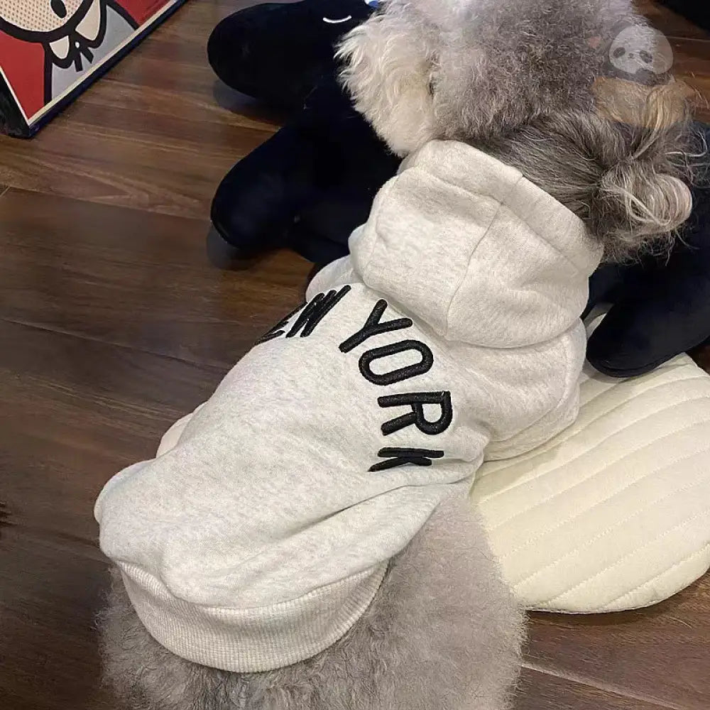 ドッグウェア 犬服 NEW YORK 暖かい 着せやすい パーカー お散歩 かっこいい かわいい おしゃれ かっこい 女の子 男の子 ペット用品＞ウェア
