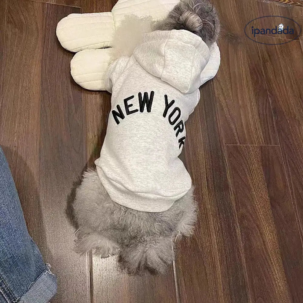 ドッグウェア 犬服 NEW YORK 暖かい 着せやすい パーカー お散歩 かっこいい かわいい おしゃれ かっこい 女の子 男の子 ペット用品＞ウェア