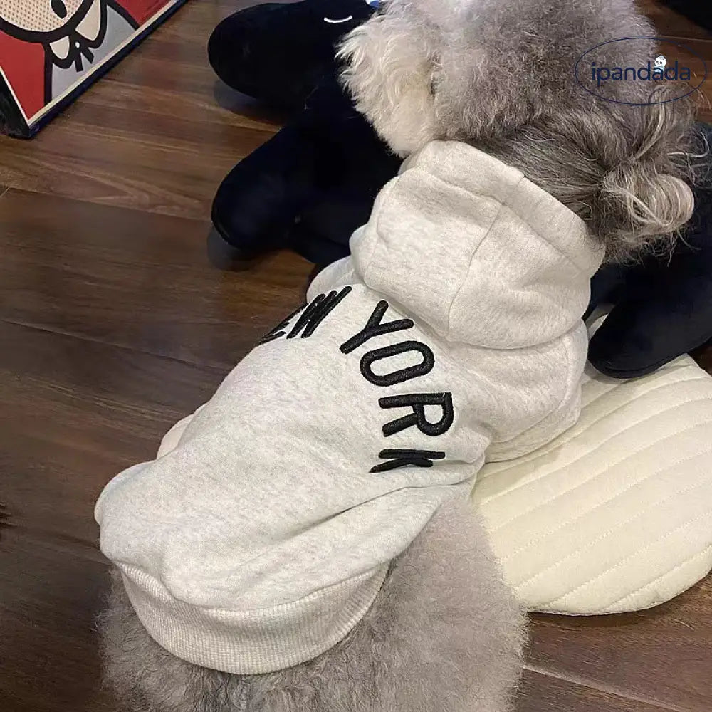 ドッグウェア 犬服 NEW YORK 暖かい 着せやすい パーカー お散歩 かっこいい かわいい おしゃれ かっこい 女の子 男の子 ペット用品＞ウェア
