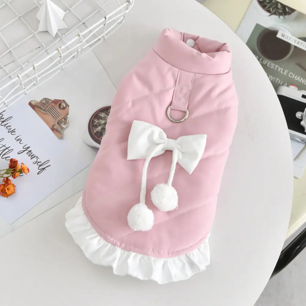 ドッグウェア 犬 服 犬服 暖かい 冬 冬服 秋冬用 ペットウェア ジャケット 保温 通気性あり リード対応 防風 犬服 お散歩 かっこいい かわいい ID3569 ピンク / XS ペット用品＞ウェア