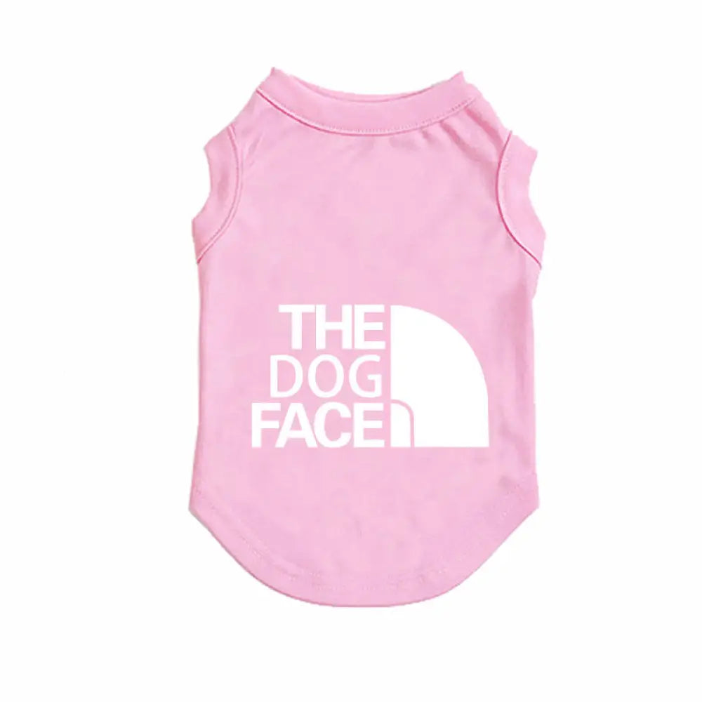 ID389 ドッグウェア THE DOGFACE 春 夏 秋 オールシーズンマナーウェア 抜け毛防止 薄手 暑さ対策 タンクトップ ノースリーブ スポーツ ドッグラン かわいい 涼しい ペットウェア 犬服 ピンク② / XS