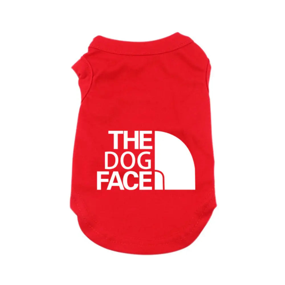 ID389 ドッグウェア THE DOGFACE 春 夏 秋 オールシーズンマナーウェア 抜け毛防止 薄手 暑さ対策 タンクトップ ノースリーブ スポーツ ドッグラン かわいい 涼しい ペットウェア 犬服 レッド② / XS