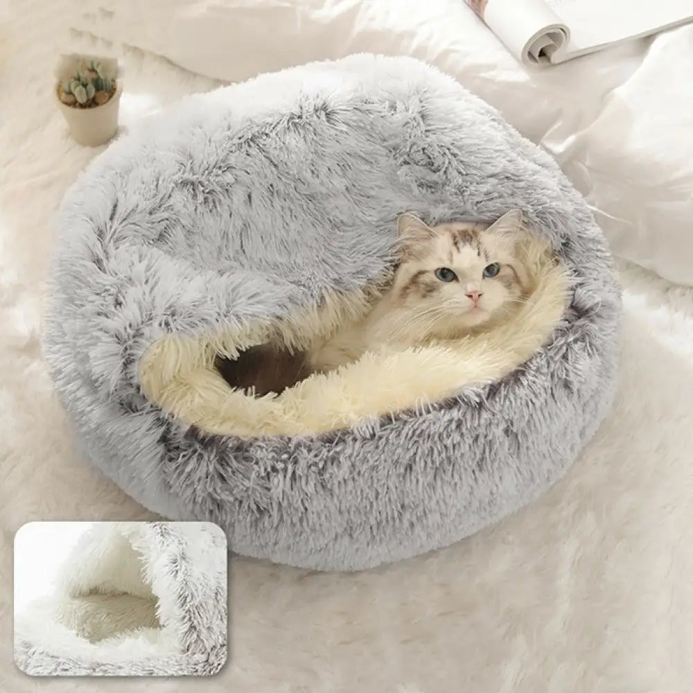 ドーム型猫ハウス ペットベッド 犬猫ベッド おしゃれ クッション 40 50 60cm グリーン コーヒー色 ピンク グレー あったか 洗濯可能 暖かい 滑り止め 犬猫兼用 寝床 介護 丈夫 ペットベッド クッションベッド 寒さ対策