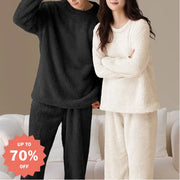 冬季 カップル用 パジャマ フランネル コーラルフリース 男女兼用 セット ID3495