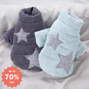 冬 ペットウェア 厚手 星柄 2足型 コットンウェア 子犬 小型犬 猫用 秋冬 保温 ID3271