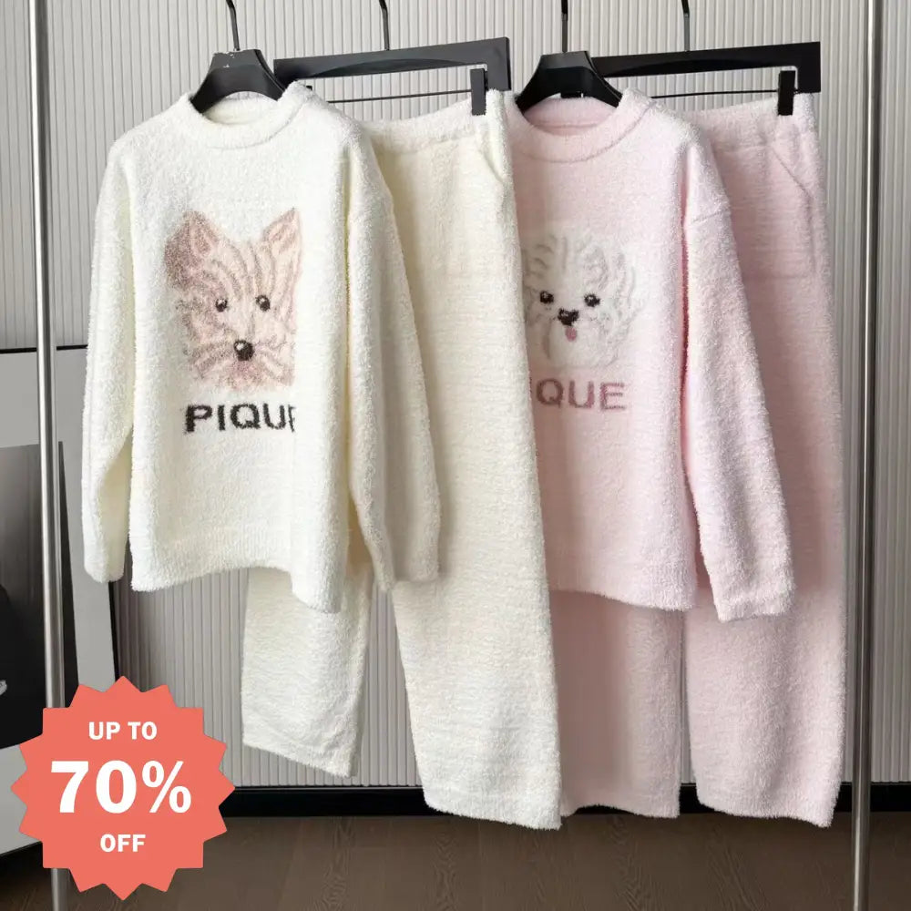 冬 ソフト フリース フリース ルームウェア 厚手 フリース パジャマ ID3744