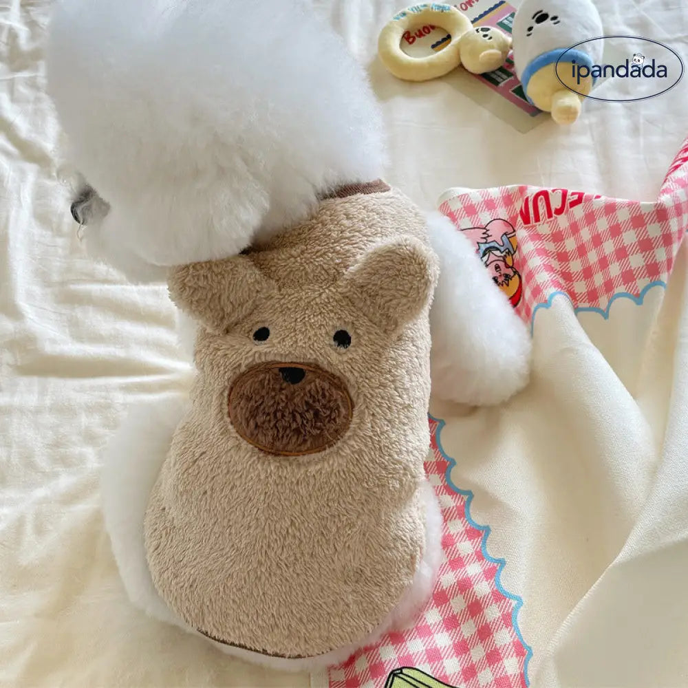 冬用 加フリース 保温 ペット 犬 かわいい 服 テディ ベア ビション プードル シャイナリー 服 ID2717