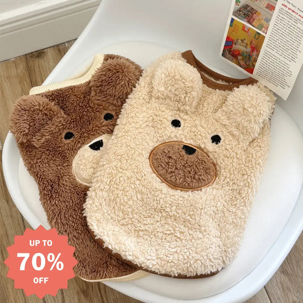 冬用 加フリース 保温 ペット 犬 かわいい 服 テディ ベア ビション プードル シャイナリー 服 ID2717