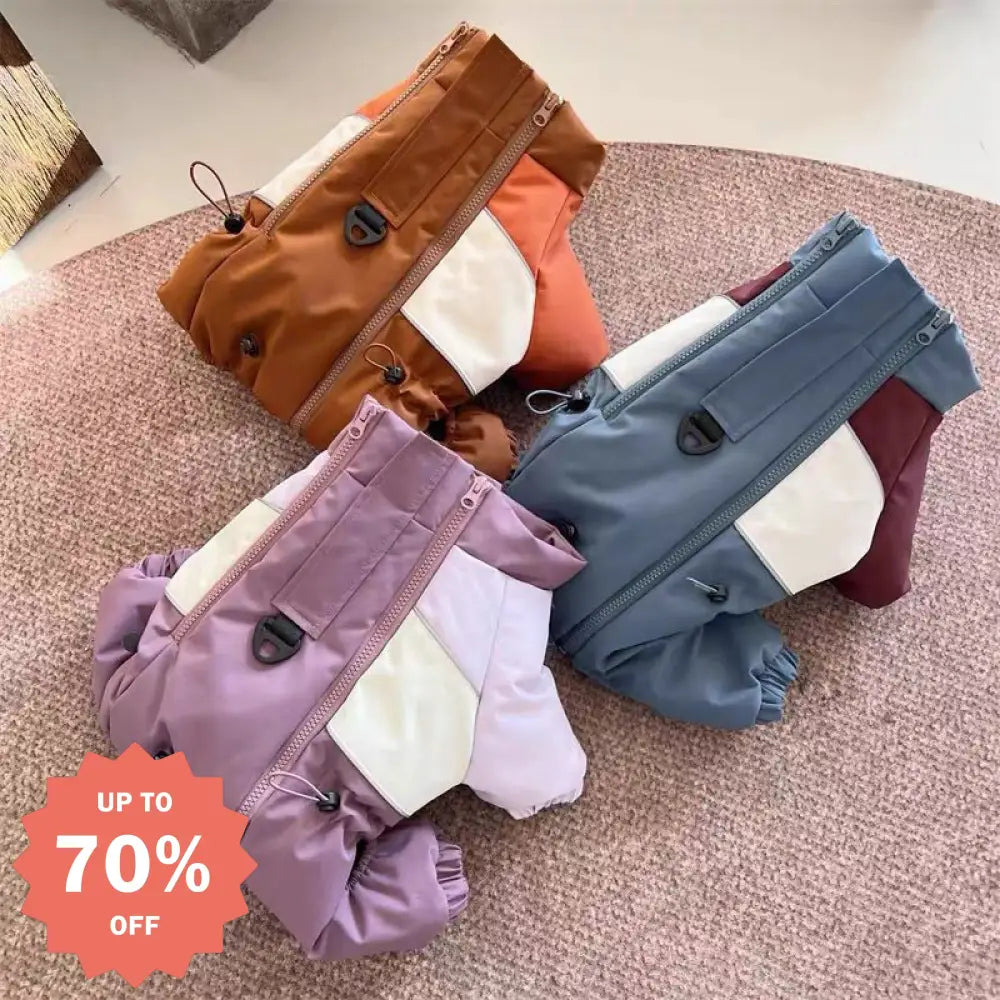 冬用 可愛い コート 小型犬 テディ ペット 厚手 ビションフリーゼ 保温 服 四肢付き ID3261