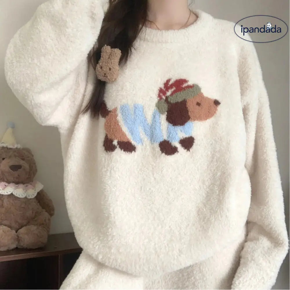 冬用 パジャマ レディース 厚手 裏起毛 セット 新作 カートゥーン フランネル ルームウェア 冬 可愛い ID3542