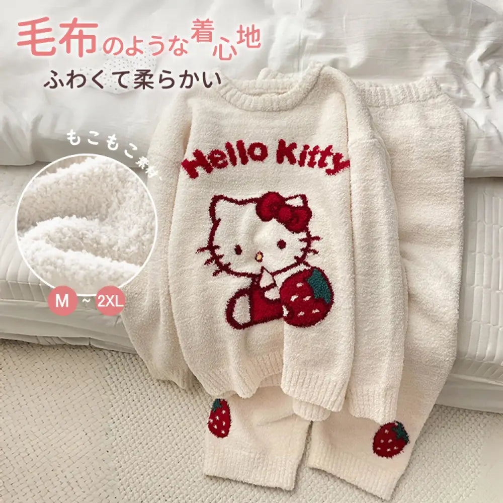 パジャマ レディース 猫柄 暖かい もこもこ ルームウェア 春 冬 かわいい 部屋着 おしゃれ 秋 長袖 上下セット セットアップ 秋冬 パンツ あったか ゆったり もこもこルームウェア ロングパンツ ID403 レディース＞セットアップ
